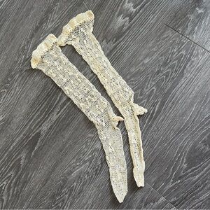 Vintage lace socks .